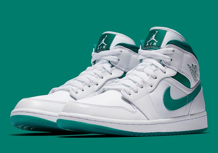 air jordan 1 mid returns in white and mystic green air jordan 1 mid returns in white and mystic green